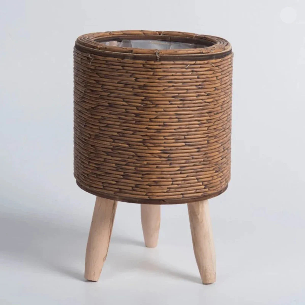 Plant Pot Indoor Outdoor Plastic Space Saving Natural Scandinavian Puck