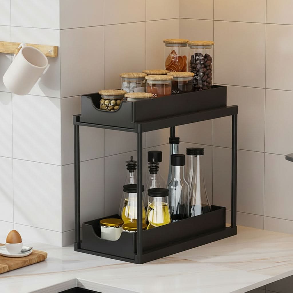 Pull Out Sliding Rack Organizer Cabinet Storage