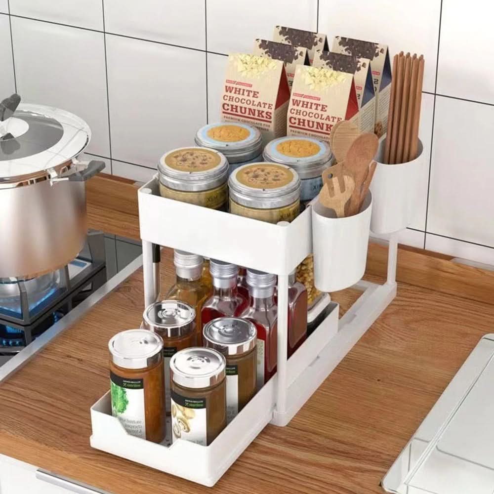 Pull Out Sliding Rack Organizer Cabinet Storage