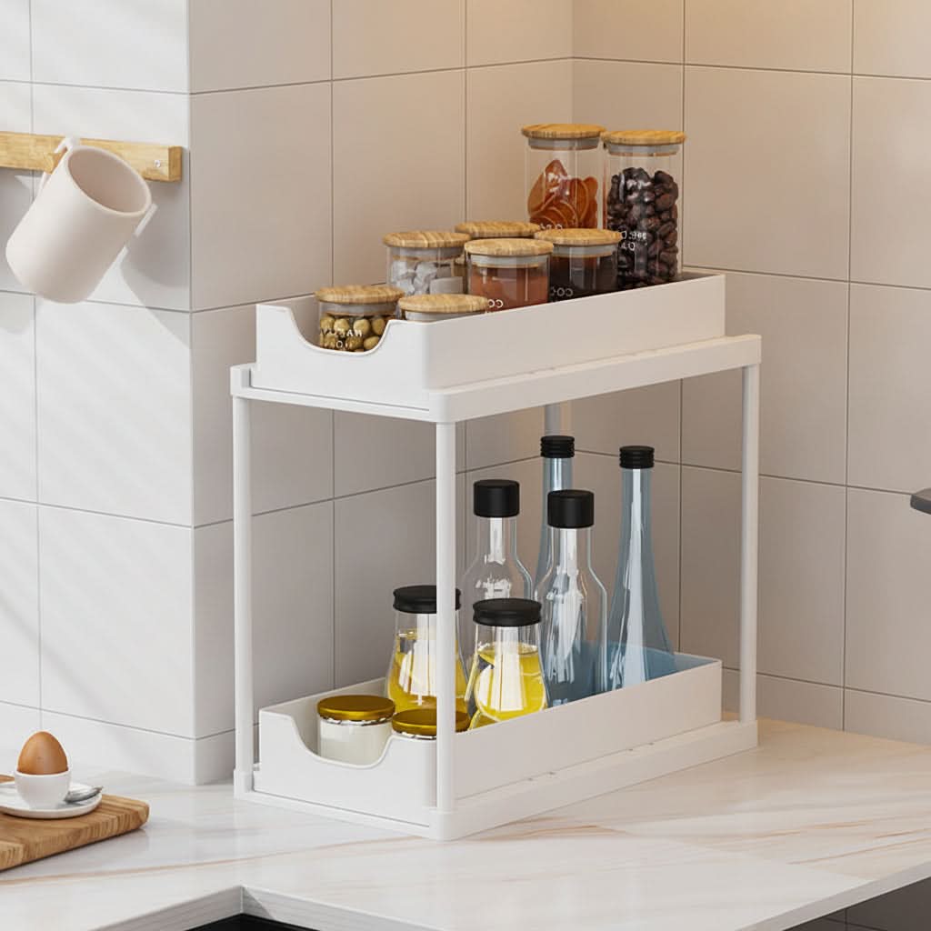 Pull Out Sliding Rack Organizer Cabinet Storage
