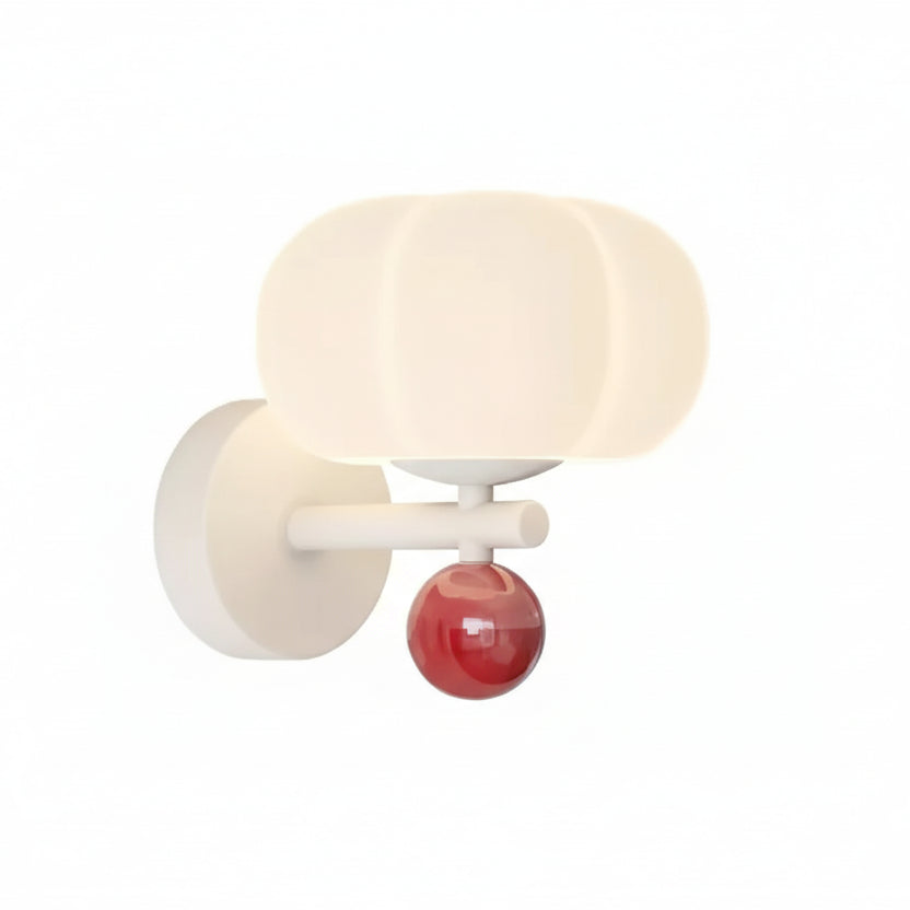 Wall Light Pumpkin Inspired Design LED Sconce Soft Diffused Illumination