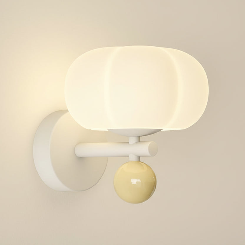 Wall Light Pumpkin Inspired Design LED Sconce Soft Diffused Illumination