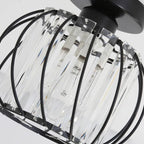 Dante Plafondlamp | Open Design met Glas & Metaal, Zwart of Goud