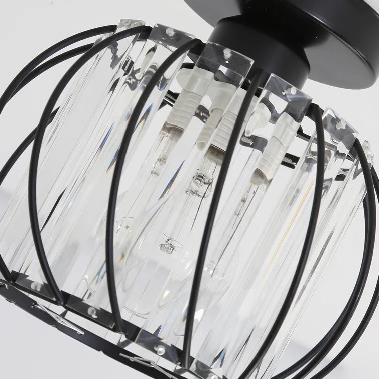 Dante Plafondlamp | Open Design met Glas & Metaal, Zwart of Goud