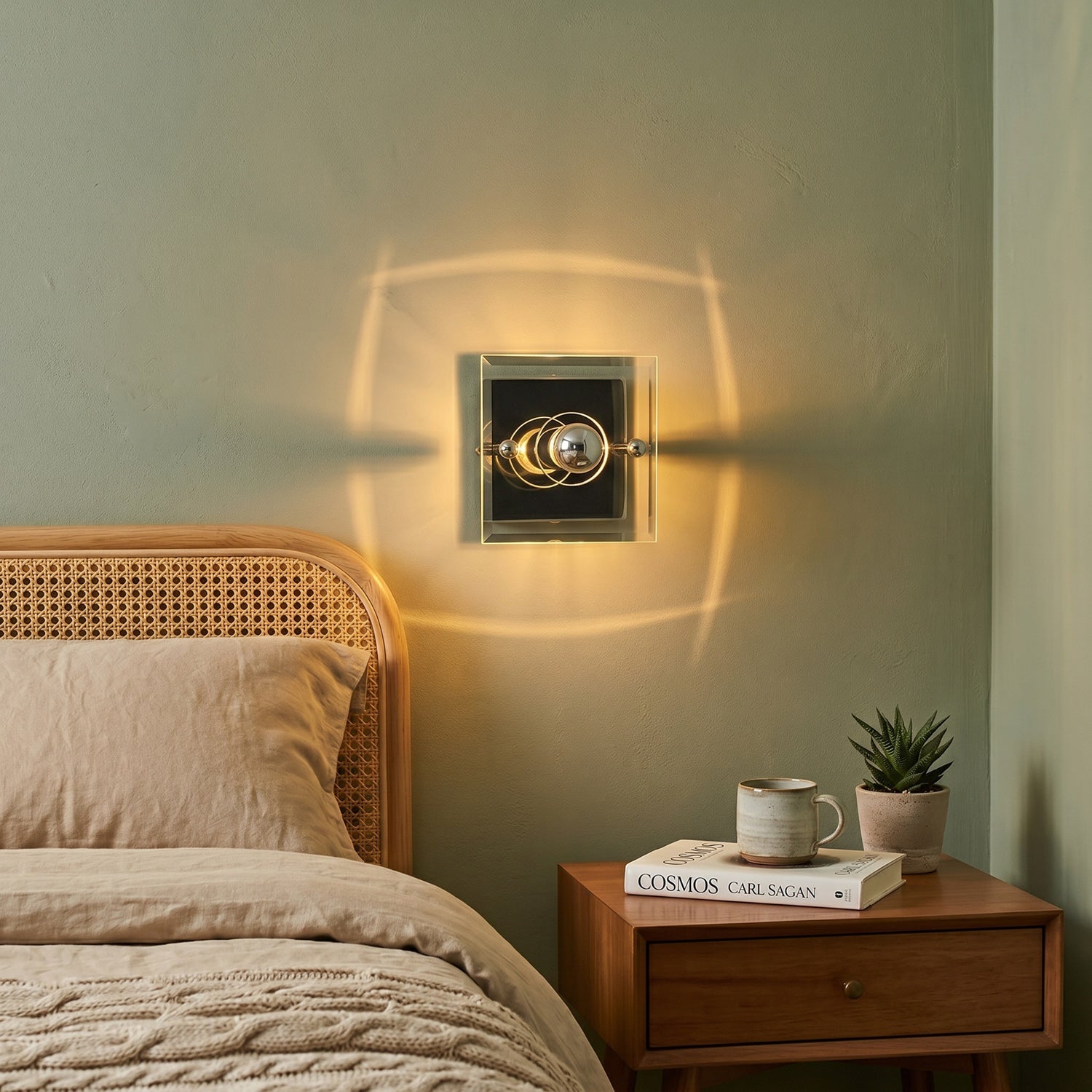 Quadra Beveled Glass Wall Sconce