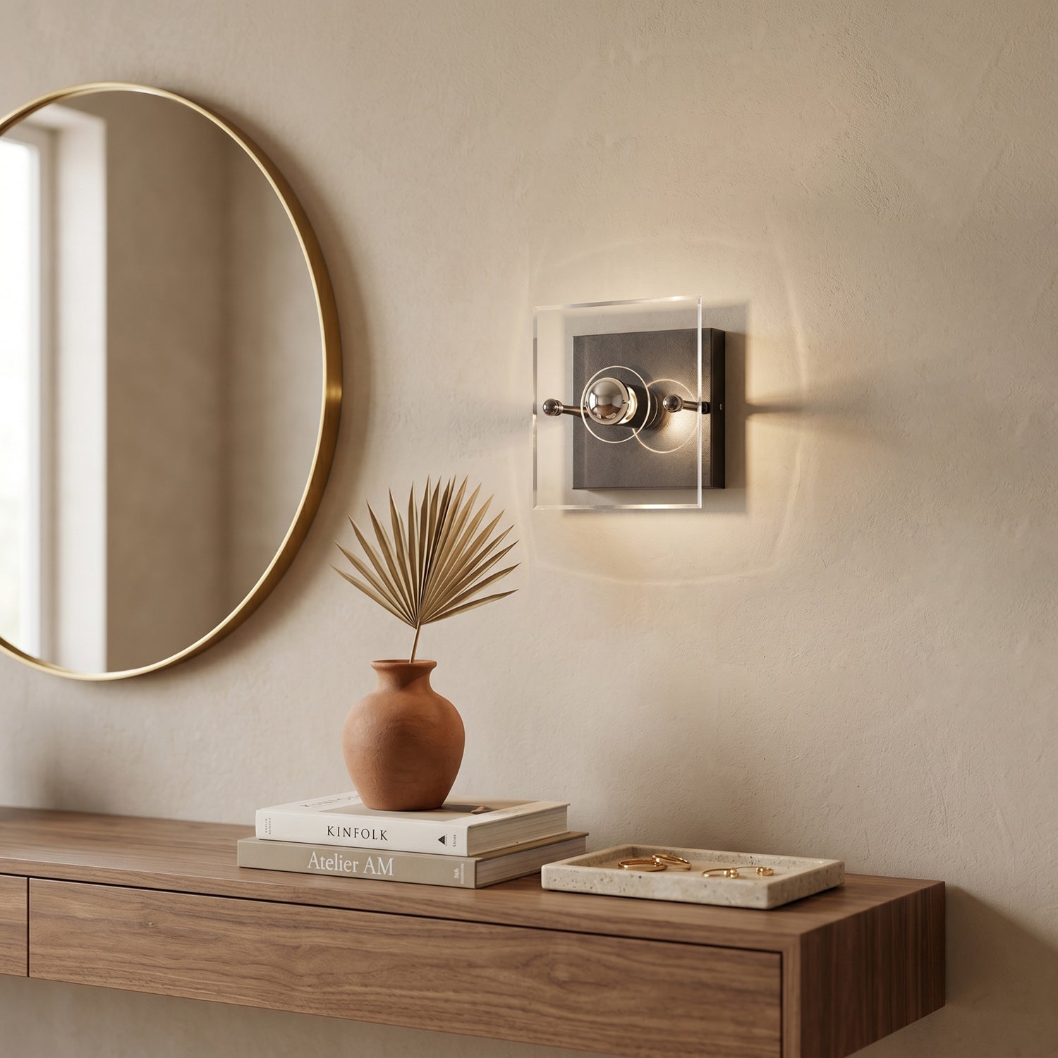 Quadra Beveled Glass Wall Sconce