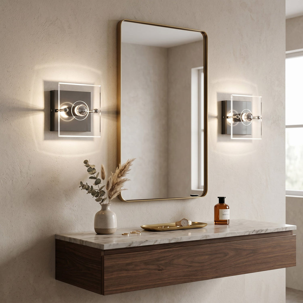 Quadra Beveled Glass Wall Sconce