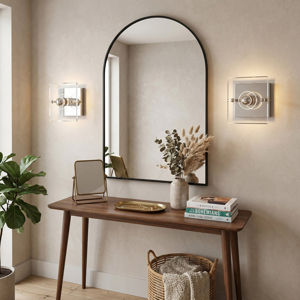 Quadra Beveled Glass Wall Sconce