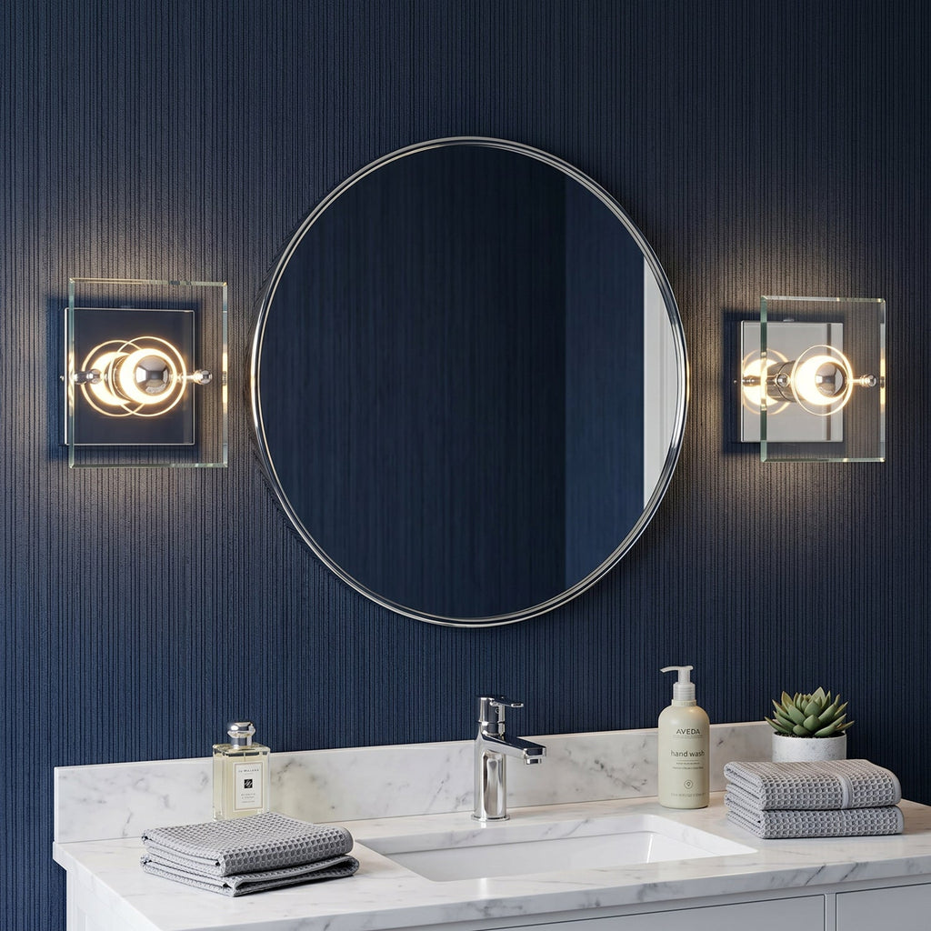 Quadra Beveled Glass Wall Sconce