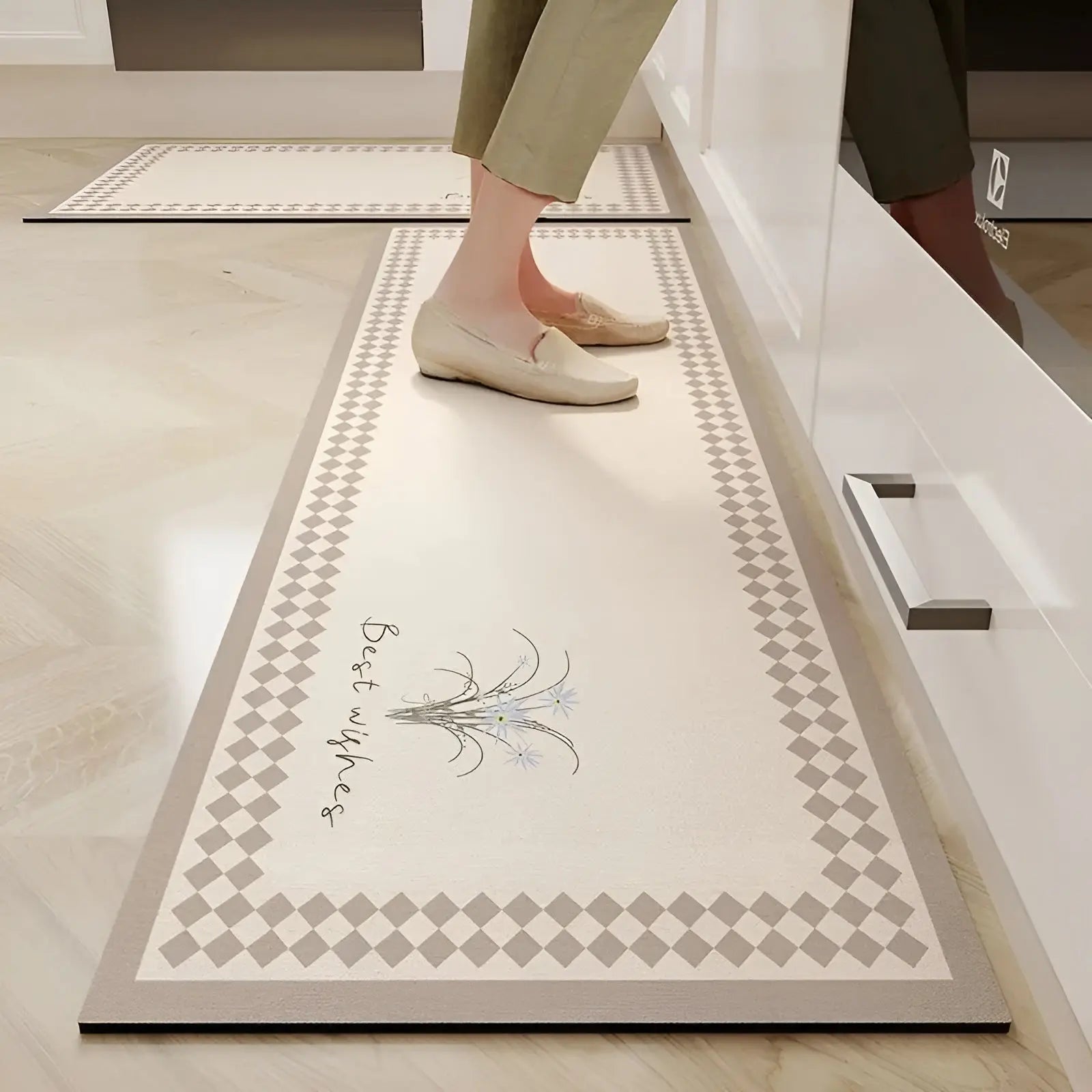 Kitchen Floor Mat Water Repellent Non Slip Texture