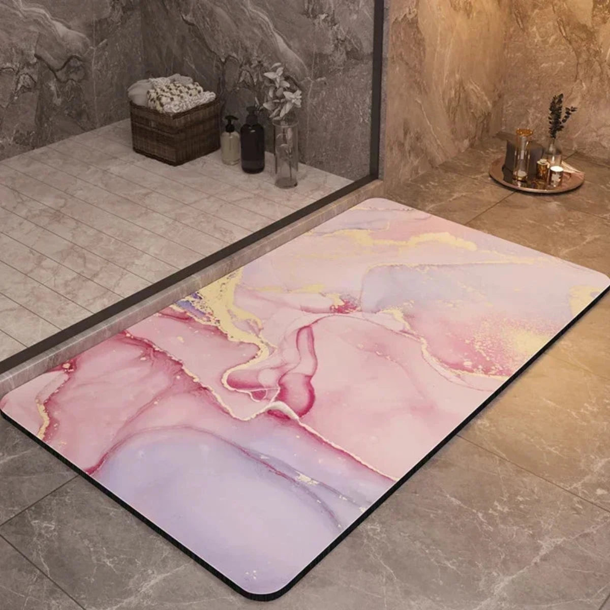 Bath Mat Rubber Non Slip Quick Dry Floor Rug Extra Absorbent