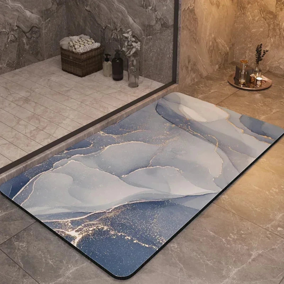 Bath Mat Rubber Non Slip Quick Dry Floor Rug Extra Absorbent