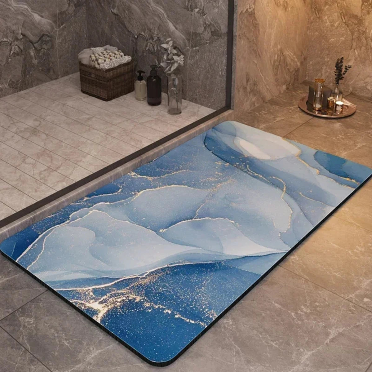 Bath Mat Rubber Non Slip Quick Dry Floor Rug Extra Absorbent
