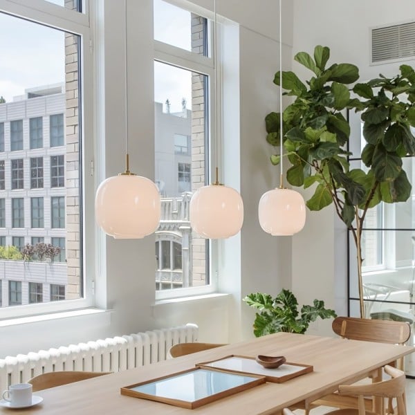 Radihous: Modern Scandinavian Opal Glass Pendant Light – for Living Room & Dining Room