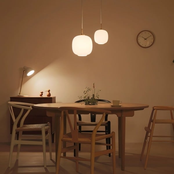 Radihous: Modern Scandinavian Opal Glass Pendant Light – for Living Room & Dining Room