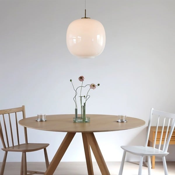 Radihous: Modern Scandinavian Opal Glass Pendant Light – for Living Room & Dining Room