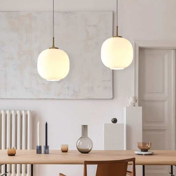 Radihous: Modern Scandinavian Opal Glass Pendant Light – for Living Room & Dining Room
