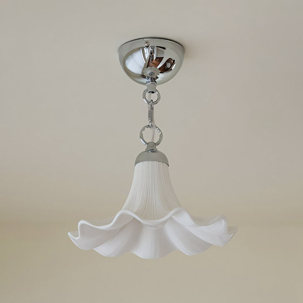 Raffuly Fluted Ceramic Flush Mount