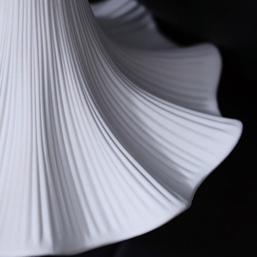 Raffuly Fluted Ceramic Flush Mount