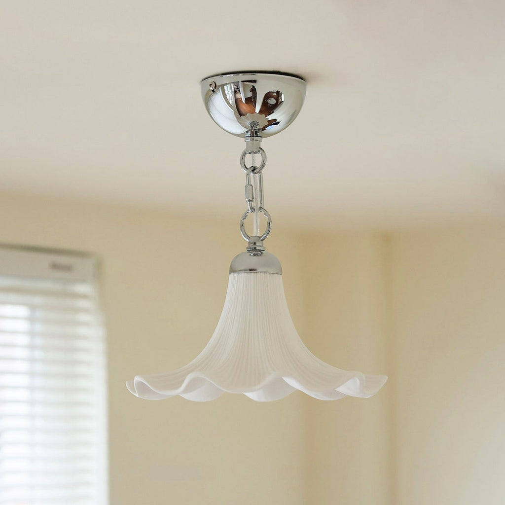 Raffuly Fluted Ceramic Flush Mount