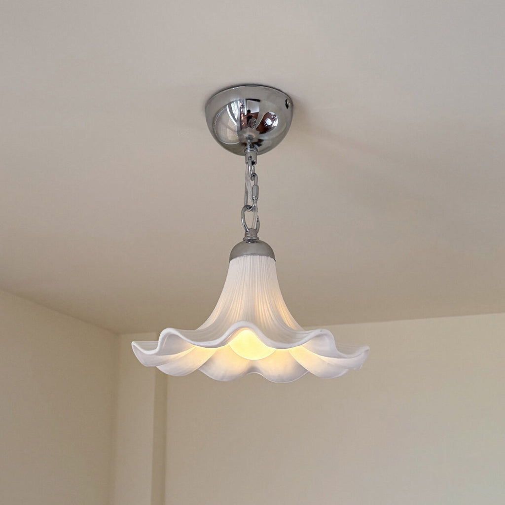Raffuly Fluted Ceramic Flush Mount