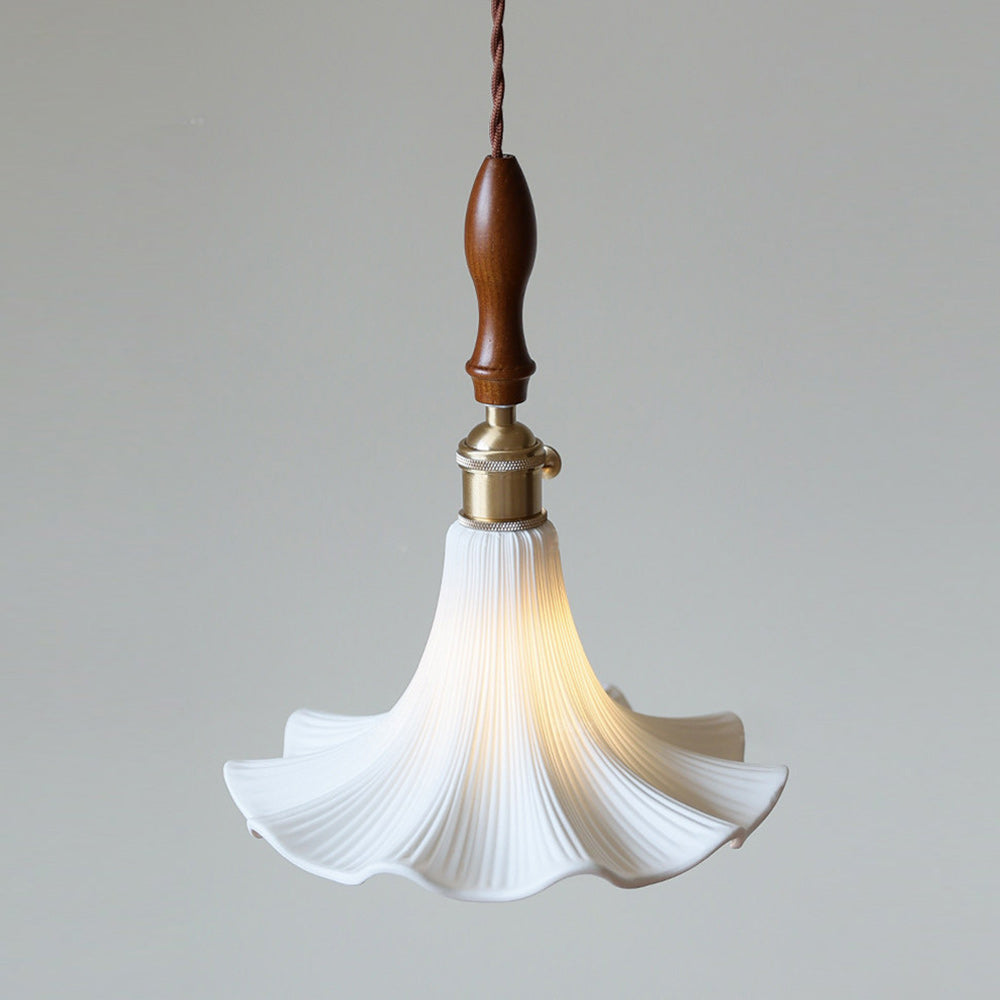 Raffuly Ruffled Ceramic Pendant Lamp
