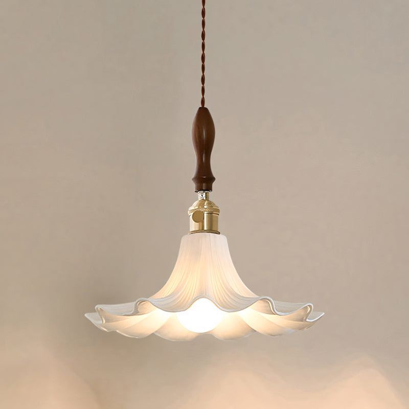 Raffuly Ruffled Ceramic Pendant Lamp