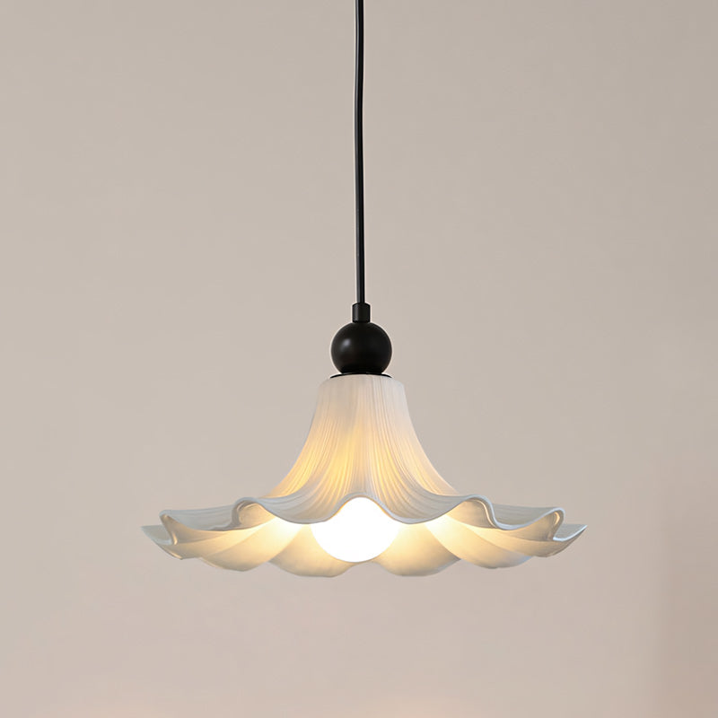 Raffuly Ruffled Ceramic Pendant Lamp