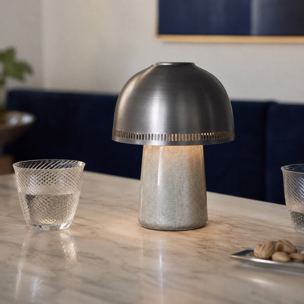 Raku Cordless Ceramic Table Lamp