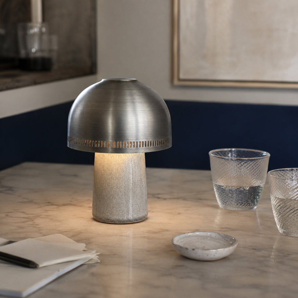 Raku Cordless Ceramic Table Lamp