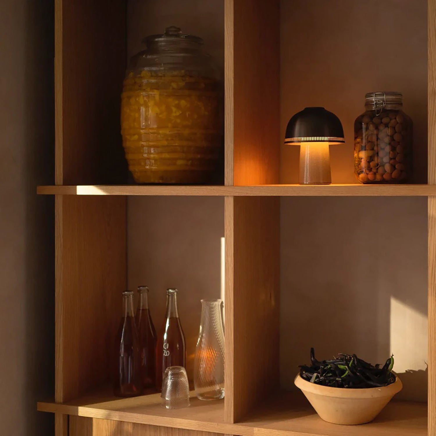 Raku Cordless Ceramic Table Lamp