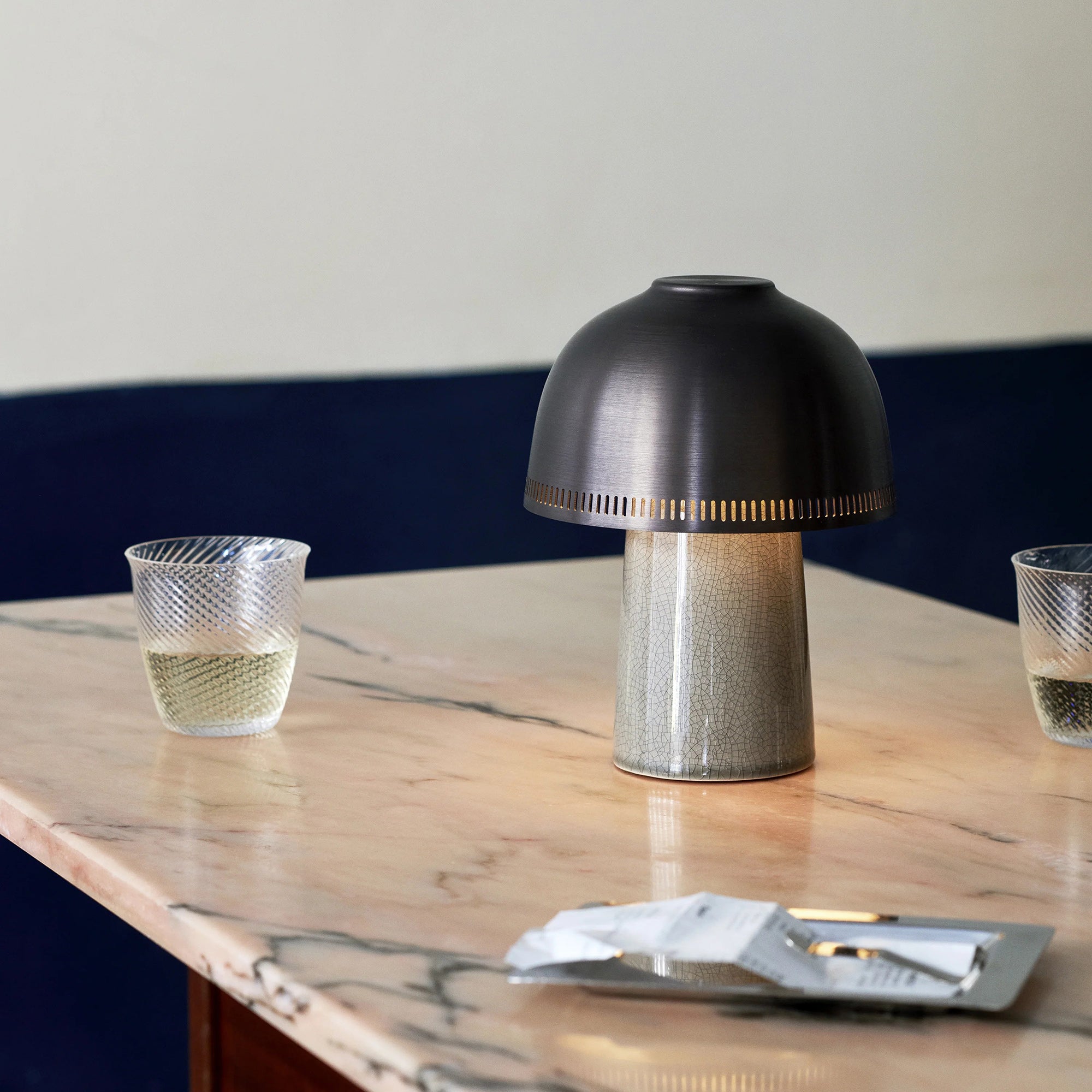Raku Cordless Ceramic Table Lamp