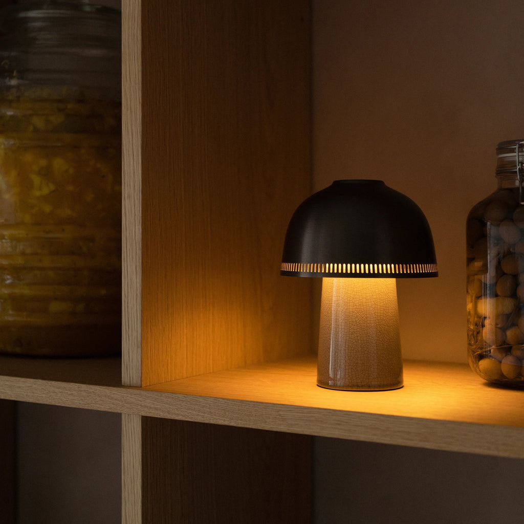 Raku Cordless Ceramic Table Lamp