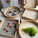 Rattan Tray Natural Rattan Handcrafted Storage Tray