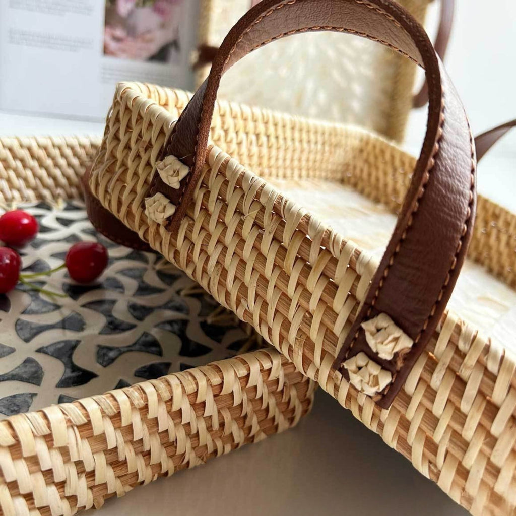 Rattan Tray Natural Rattan Handcrafted Storage Tray