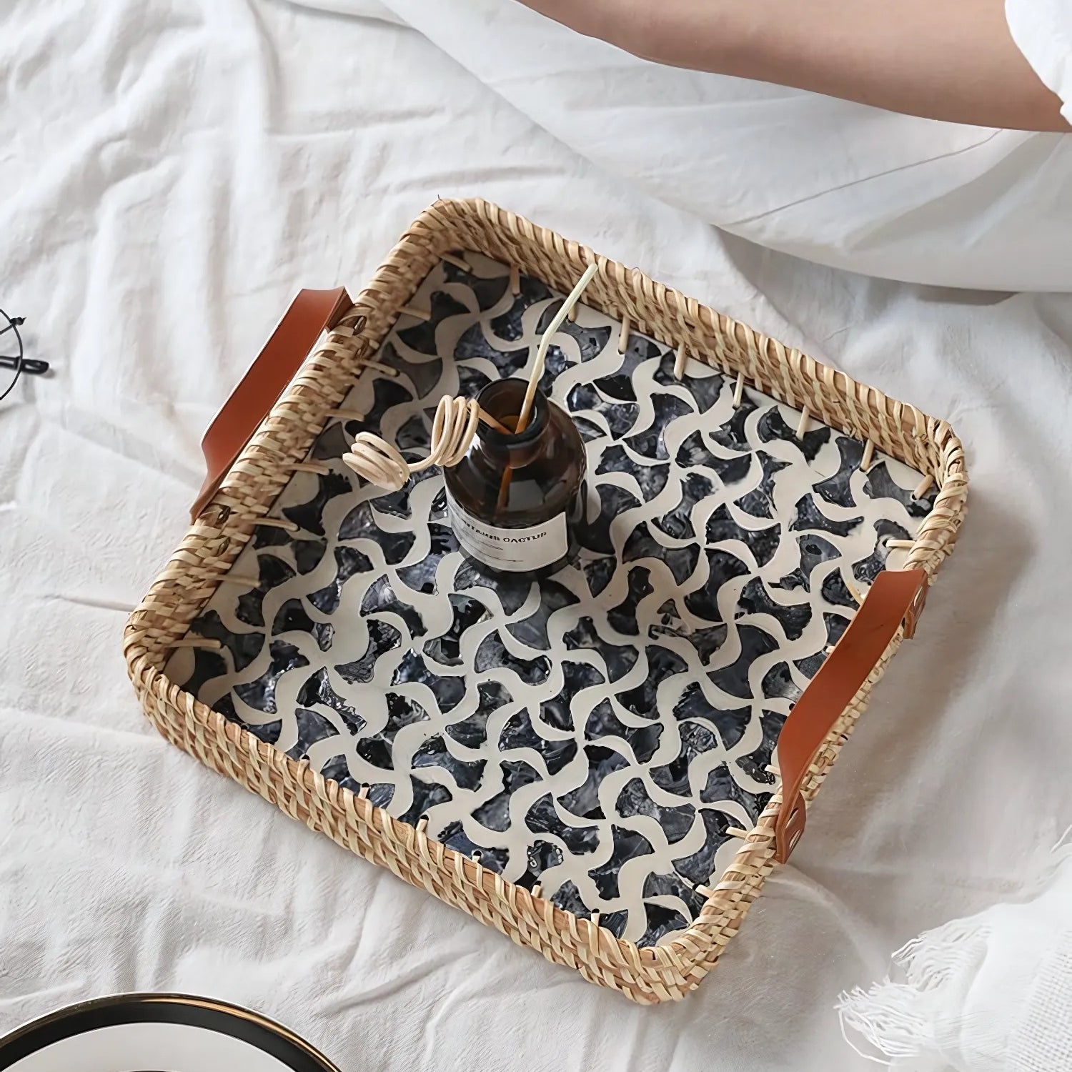 Rattan Tray Natural Rattan Handcrafted Storage Tray