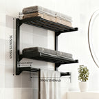 RaumEbene: Towel Holder for Bathroom – Multi-layered Wall Mount Made of Metal, Sturdy & Decorative for Towels & Accessories
