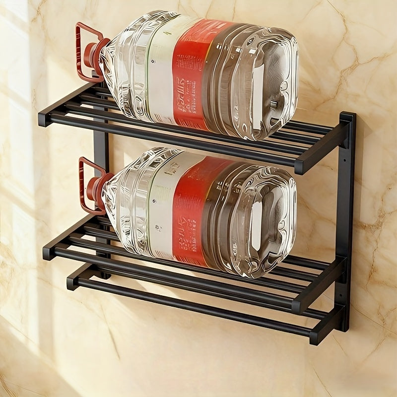 RaumEbene: Towel Holder for Bathroom – Multi-layered Wall Mount Made of Metal, Sturdy & Decorative for Towels & Accessories