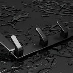 RoomHold: Door Shelf with 5 Stainless Steel Hooks – Screw-Free, Durable & Versatile for Bathroom, Kitchen & Bedroom