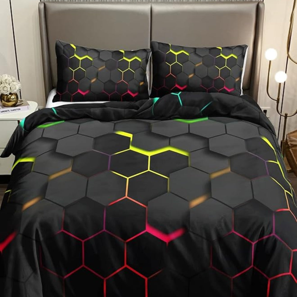RaumLeben: Decorative Duvet Cover Set – Soft, Breathable & Durable with Exclusive Geometric Pattern for Home