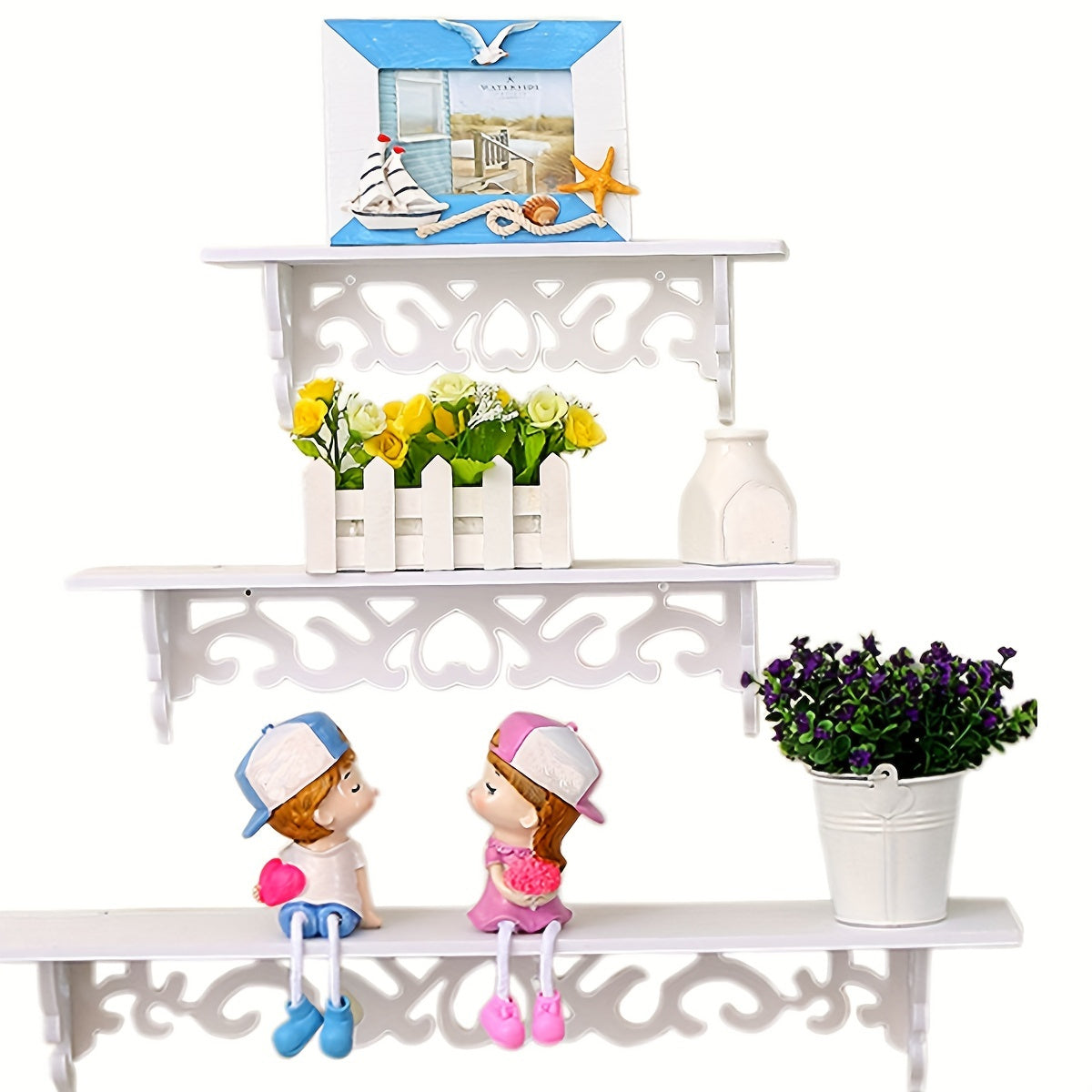 RoomDivider: Classic Wall Shelf – Space-Saving, Sturdy & Hanging as a Straight Partition for Living Spaces