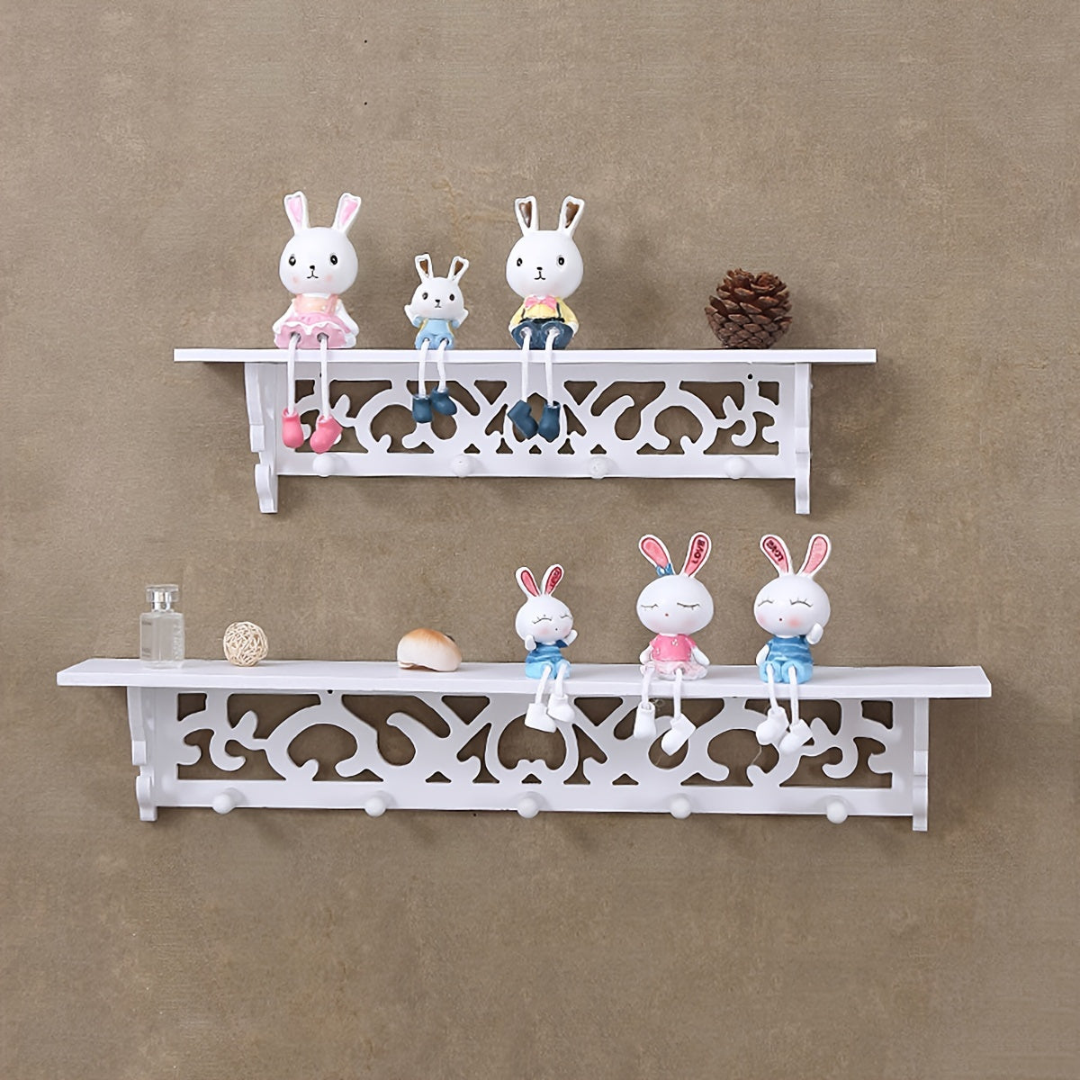 RoomDivider: Classic Wall Shelf – Space-Saving, Sturdy & Hanging as a Straight Partition for Living Spaces
