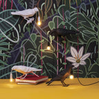 Boreas Raven Table Lamp | Detailed Resin Design, Modern Black Finish