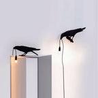 Boreas Raven Table Lamp | Detailed Resin Design, Modern Black Finish