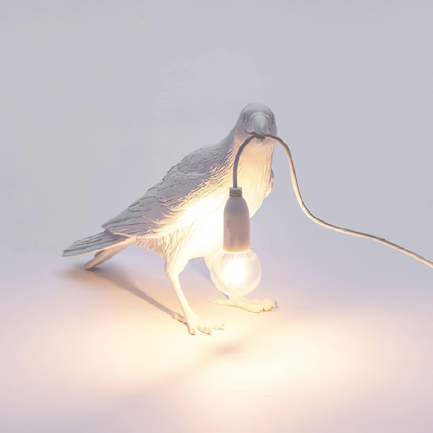 Creative Raven Resin LED Plug-In Table Lamp 1-Light