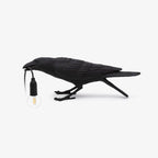 Boreas Raven Table Lamp | Detailed Resin Design, Modern Black Finish