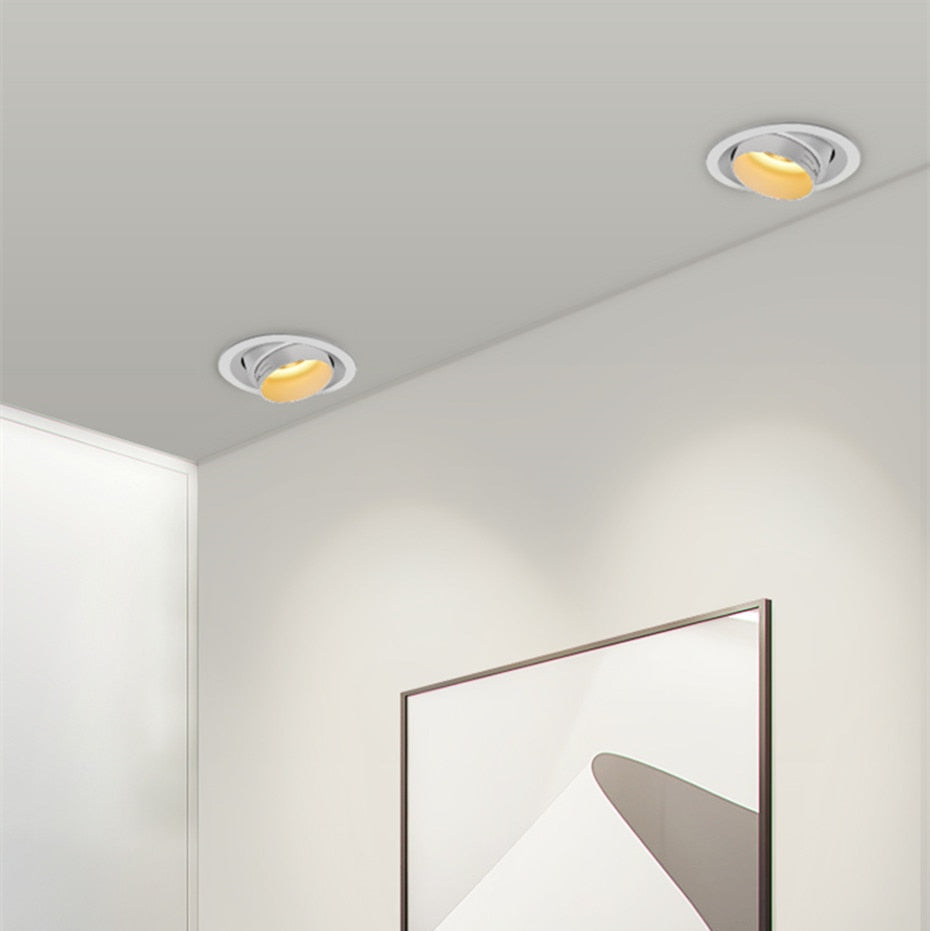 Recessed LED Downlight 5W 10W Dimmable Adjustable Beam Angle 15 45 60 Degrees