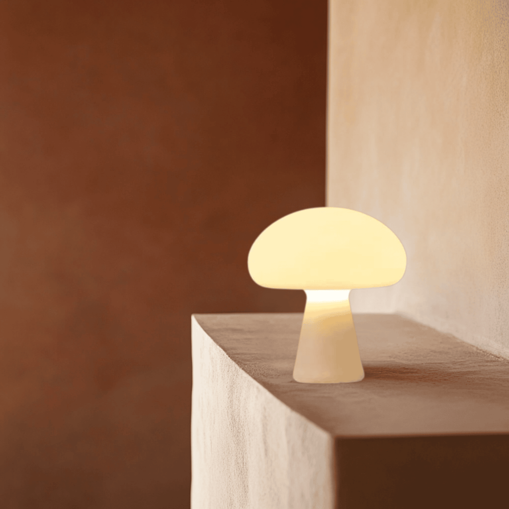 Mushroom Table Lamp, Rechargeable, Touch Dimmer, Warm Light