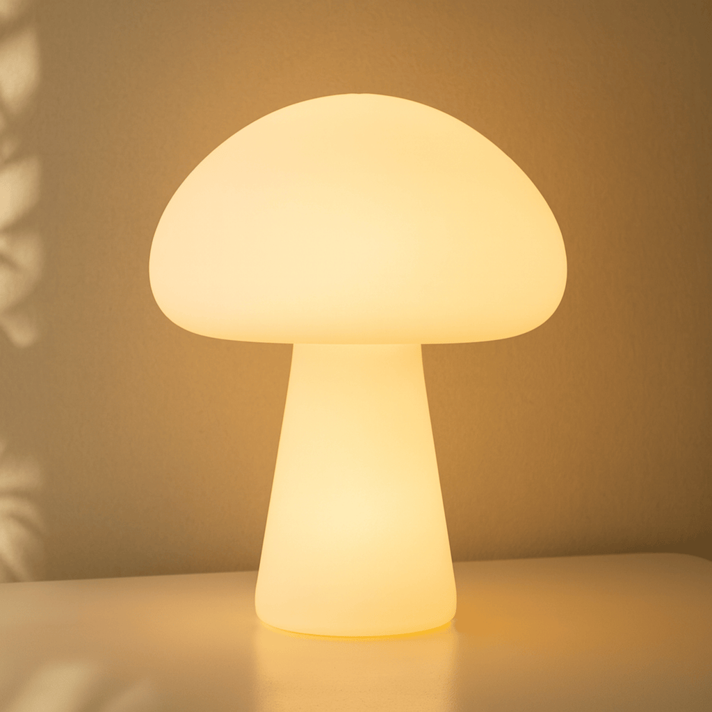 Mushroom Table Lamp, Rechargeable, Touch Dimmer, Warm Light