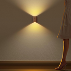 Wall Light LED Motion Sensor USB Rechargeable 2700K Wood PC 7.3 cm
